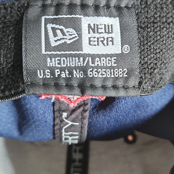 New Era, Sz Med/ Large, Patriots Hat w Red & White Stripes - Picture 5 of 8